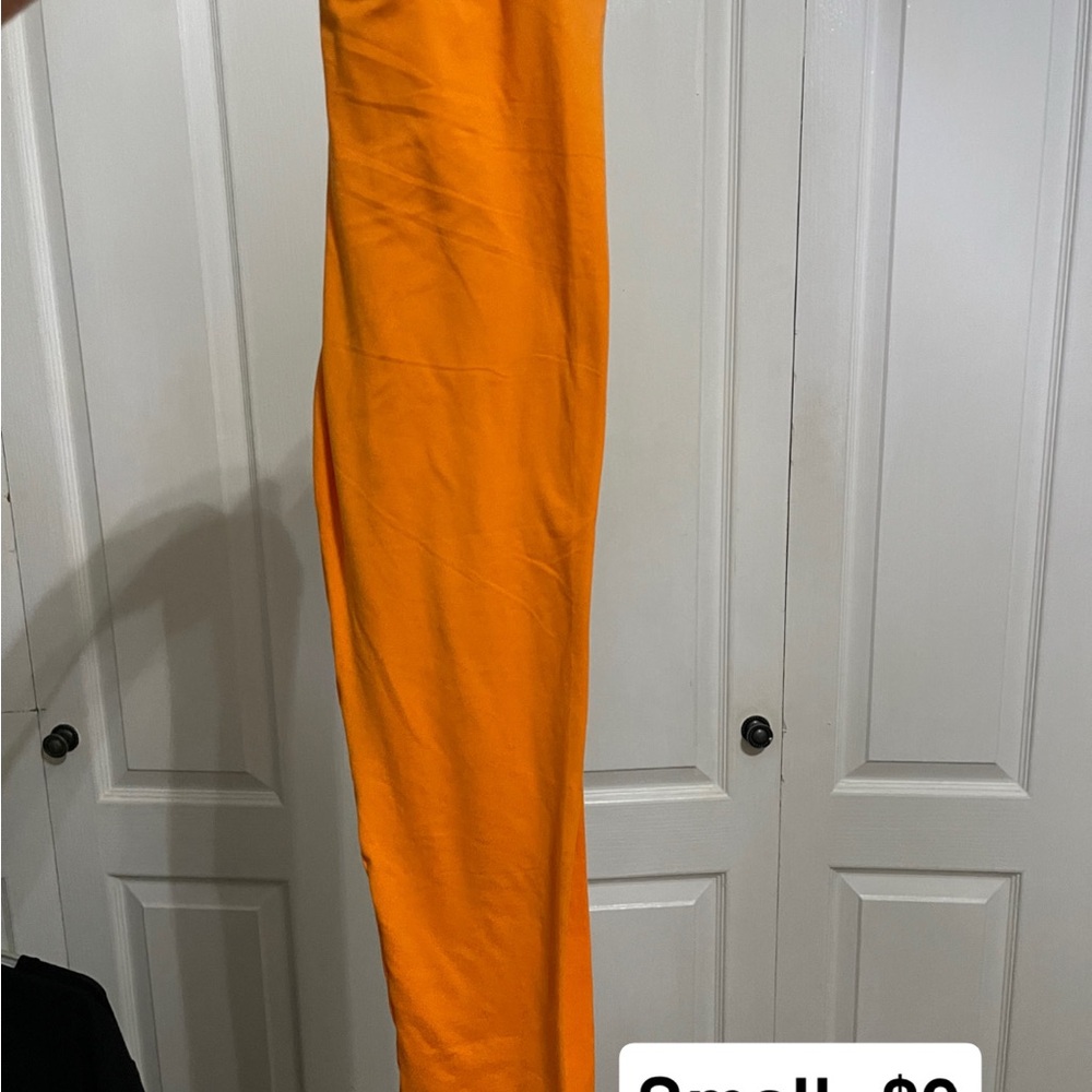 Vibrant Orange leggings.